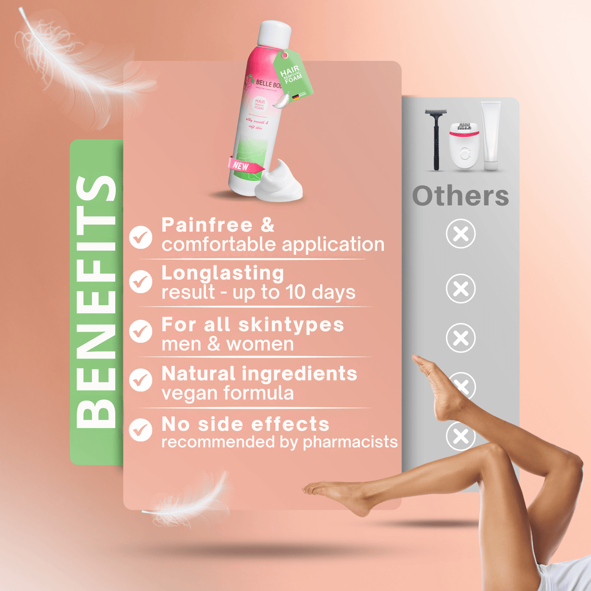 3× Belle Body Hair Removal
